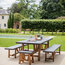 Chilson Outdoor Table and Bench Set, 5 Pieces