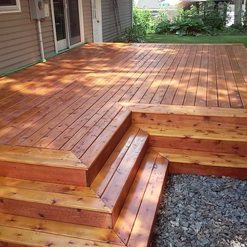 Cedar Deck, Full Wrap-around Steps