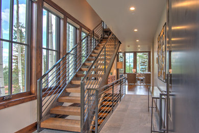 Gray floor entryway photo