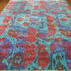 Hand-Knotted Colorful High Quality Sari Silk Suzani Oriental Rug