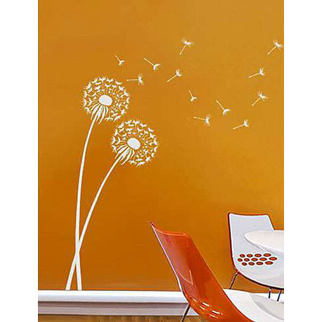 Dandelion Floral Wall Stencil Decal Alternative, Large