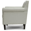 Baxton Studio Thalassa Beige Linen Modern Arm Chair