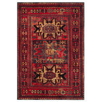 Safavieh - Safavieh Vintage Hamadan Collection VTH213 Rug, Red/Multi, 8' X 10' - The Vintage Hamadan Collection brings a refined look of antiquity to today's exciting home decor with richly colored Persian area rugs. Classic motifs are displayed in distinctive hues and an antique patina, imparting heirloom qualities on every rug in this sublime collection. Vintage Hamadan rugs are machine loomed using soft synthetic yarns in a plush, cut pile for high performance and softness underfoot.