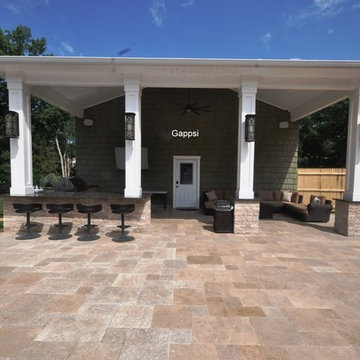 Back Yard Designed by Giuseppe Abbrancati and Built by Gappsi in Dix Hills NY