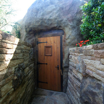 HGTV's "Cool Pools" in Oklahoma with Swim Through Grotto and Waterfalls
