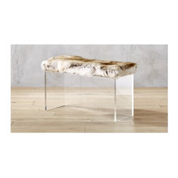 Reindeer Hide Acrylic Bench | CB2 - Accent And Storage Benches