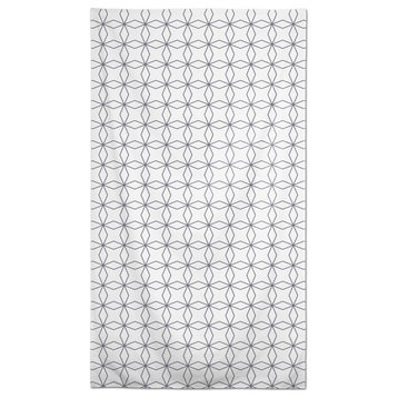 Crossed Line Pattern Dark Gray 58x102 Tablecloth