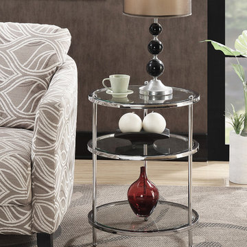 Royal Crest 3 Tier Round End Table