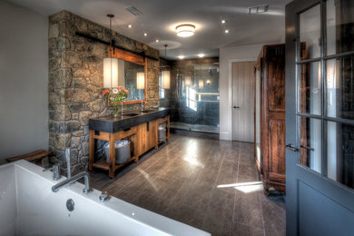 Inspiration for a modern bathroom remodel in Philadelphia