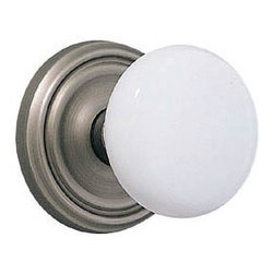 Emtek Regular Rosette Style Ice White Knob Set - Products