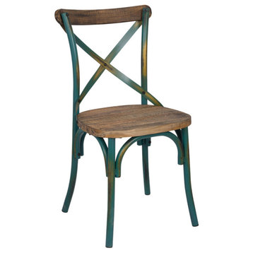 Zaire Side Chair, Antique Turquoise