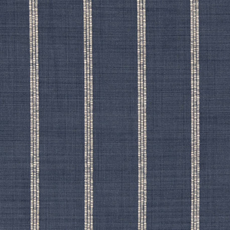 Blue Performance Stripe woven Upholstery Fabric by the Yard