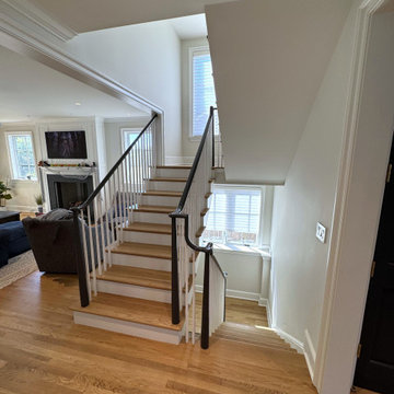 Project #142 | Transitional Staircase with Over-the-Post Balustrade