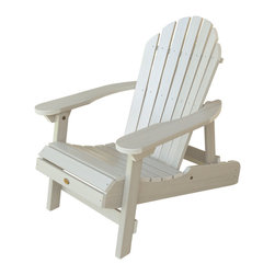 Highwood - Hamilton Outdoor Folding & Reclining Adirondack Chair, Whitewash - Adirondack Chairs