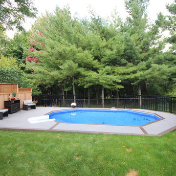 On ground pool deck using TruNorth decking