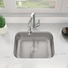 23"X18"X6" ADA Compliant Stainless Steel Undermount Kitchen Sink With Strainer