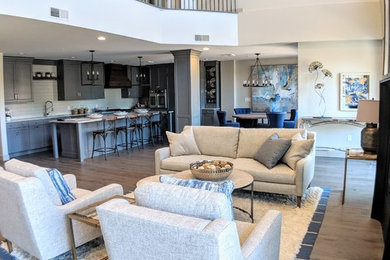 Living room - open concept living room idea in New York