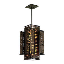 Corbett Lighting Shoji Bonsai Bronze 2-Light Entry Pendant - Pendant Lighting