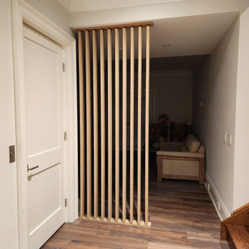 Rotating Wood slat room divider