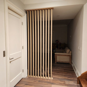 Rotating Wood slat room divider