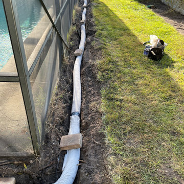 Drainage Solution for a Backyard Around Pool Enclosure - A Casselberry Fl Projec