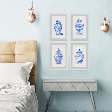 Chinese Vases IV Quadriptych