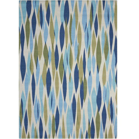 Waverly Sun, Shade "Bits and Pieces" Indoor/Outdoor Area Rug, Seaglass