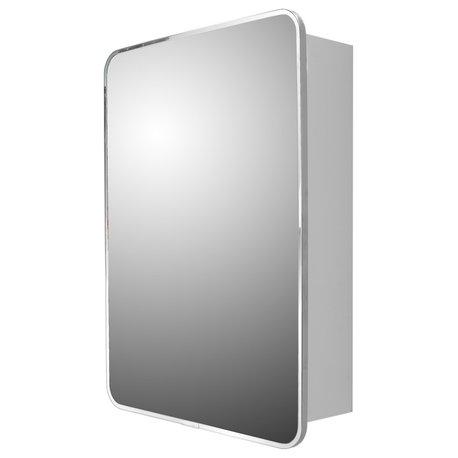 Round Corner Series Left Hinged Medicine Cabinet, 16"x22"