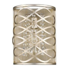Brax 1-Light Wall Sconce Washed Gold Clear Crystal