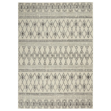 Nourison Passion 5'3" x 7'3" Ivory/Grey Bohemian Indoor Area Rug