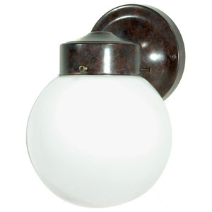 Nuvo 76-701 6" Porch Light Outdoor Wall Light with Frosted Glass Mason Jar 
