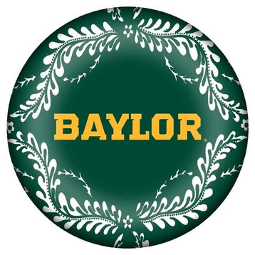 PW3115-Gold Baylor on Green Provencial Paperweight