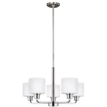 Canfield 5-Light Chandelier in Brushed Nickel