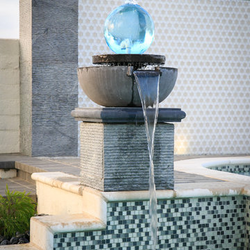Santaluz - Posh Salt and Peppered Patio with Pool