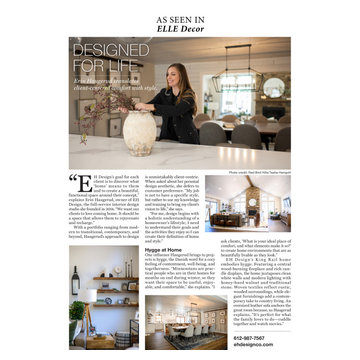 Elle Decor Feature | Top Minnesota Designer