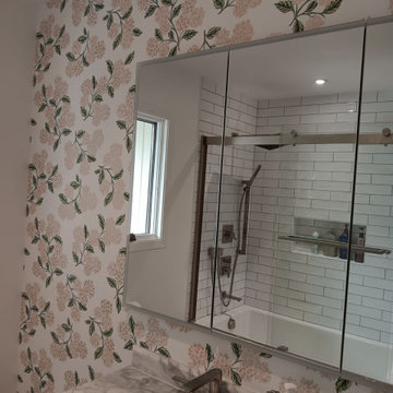 Wallpaper installation Powder room in NY