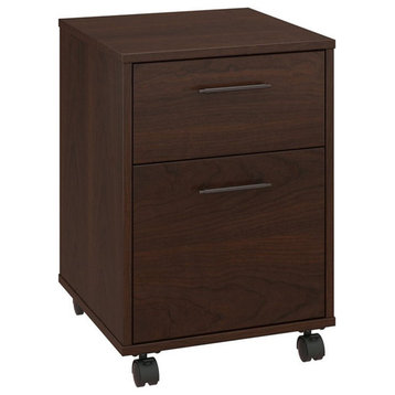 Scranton & Co 2-Drawer Wood Mobile File Cabinet in Bing Cherry