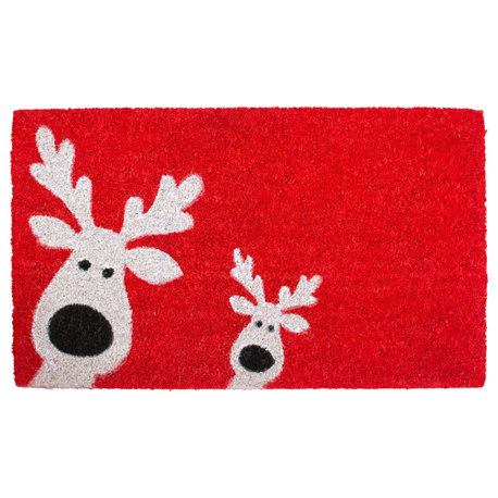 Peeking Reindeer Doormat, 24x36