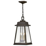 Hinkley - Hinkley Bainbridge 2942Oz Medium Hanging Lantern, Oil Rubbed Bronze - Bainbridge seamlessly blends sophisticated traditional details with crisp modern elements. The sleek architectural lines amplify a robust, durable Oil Rubbed Bronze finish, which is complemented by an accent finish of Heritage Brass for a refined, polished presence. The generously scaled four sided beveled glass panels allow maximum illumination and enhance this versatile yet timeless look.