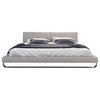 Chelsea Platform Bed in Warm Gray Leather