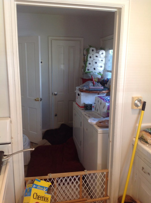 Take 3/3 house to 3/2 by making little bath off kitchen into laundry.