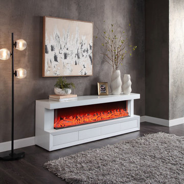 Dorian 70.5" TV Stand with Fireplace and Speaker