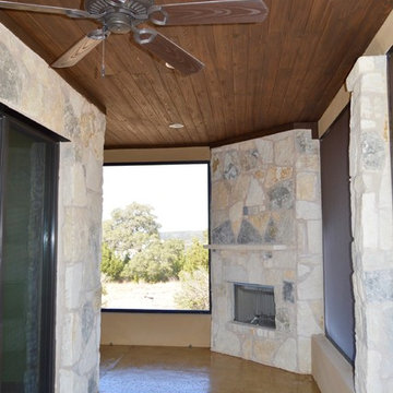 Expansive screened-in patio
