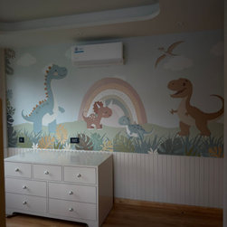 Joyland Kids Room Wallpaper In Blue Color - Wallpaper