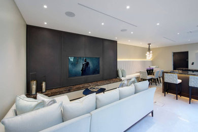 Design ideas for a contemporary living room in London.
