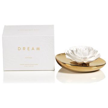 "Dream" Porcelain Flower Diffuser, White Rose
