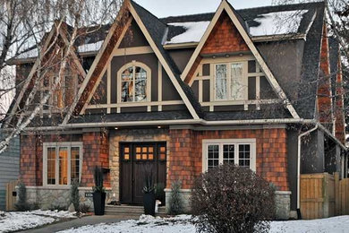 Example of a classic exterior home design in Calgary