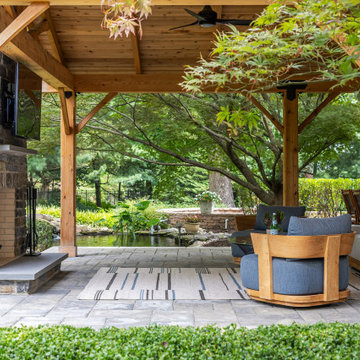 Haddonfield #7 - Rustic Pavilion with Fireplace