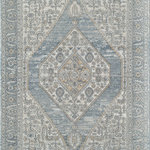 Rugs America - Rugs America Milford MD35C Transitional Vintage Pebble Windsor Area Rug 8'x10' - The playful composition between intricate pattern and negative space crafts a strikingly unique area rug that blends classic elements with an ultra-modern color palette, reminiscent of a misty day. Flowing with traditionally ornate motifs and symmetrical linework, our Pebble Windsor area rug demands your attention as soon as you enter the room. Skillfully designed, each fiber is power-loomed into place, mimicking ancestral weaving techniques to create a statement floor piece that offers unprecedented levels of comfort, durability and sophistication.Features