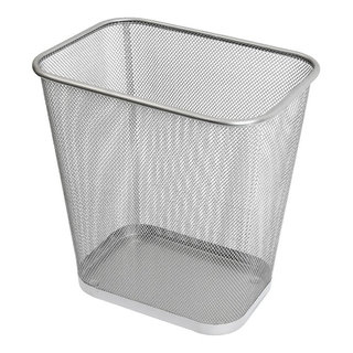 Ybmhome Steel Mesh Round Open Top Waste Basket Bin Trash Can Sold per 6 Pieces 